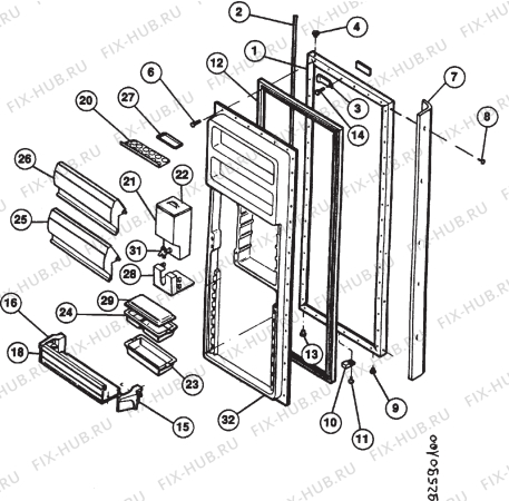 Взрыв-схема стиральной машины Frigidaire FPFE526VW - Схема узла Section 3